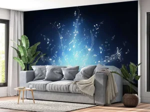 Outlet Oud muzieknoten boek fotobehang Tienerkamer | Kinderkamer