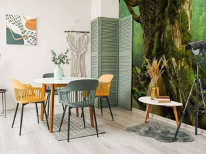 Sale Oude Boom met Rotsen fotobehang Bloemen