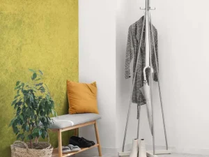 New Oude geel-groene muur fotobehang Gang | Oppervlakten