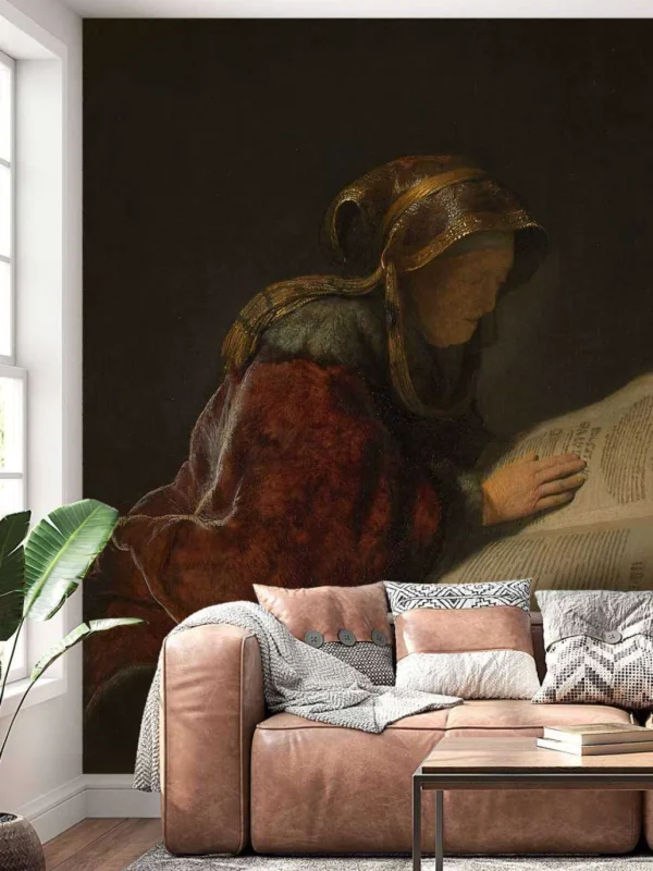 Discount Oude lezende vrouw fotobehang Kunst & Design