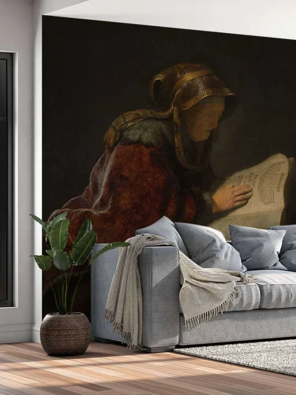 Discount Oude lezende vrouw fotobehang Kunst & Design