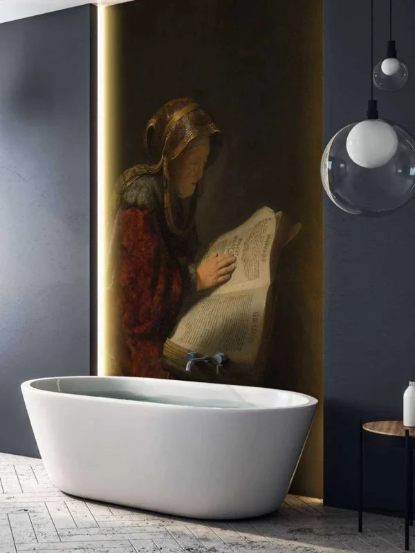 Discount Oude lezende vrouw fotobehang Kunst & Design