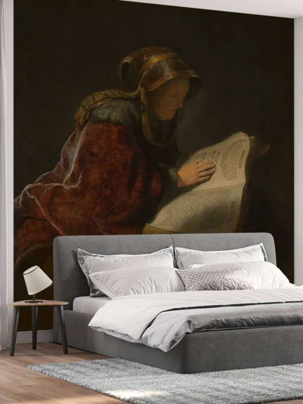 Discount Oude lezende vrouw fotobehang Kunst & Design
