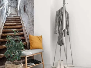Outlet Oude trap in een verlaten huis fotobehang Architectuur | 3d