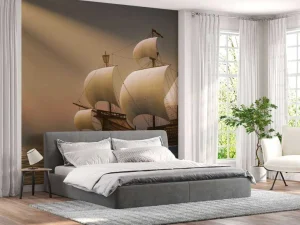Best Oude zeilboot fotobehang Kinderkamer | Transport