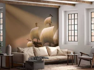 Best Oude zeilboot fotobehang Kinderkamer | Transport