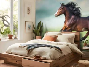 Fashion Paard aan het rennen fotobehang Dieren