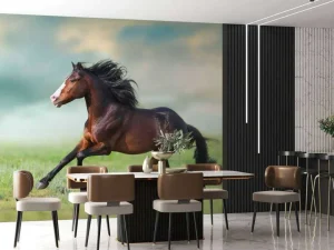 Fashion Paard aan het rennen fotobehang Dieren