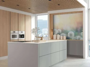 Best Paardebloem design met gekleurde achtergrond fotobehang Bloemen