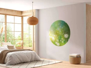 New Paardebloemen in de lente fotobehang Bloemen