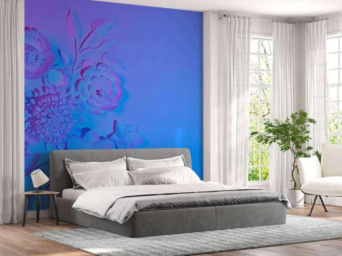 paars_modern_kunstwerk_fo_9.webp Online Paars modern kunstwerk fotobehang Tienerkamer | Bloemen