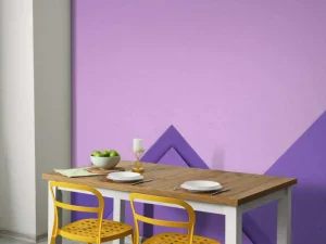 Online Paarse papierbergen fotobehang Kinderkamer | Babykamer