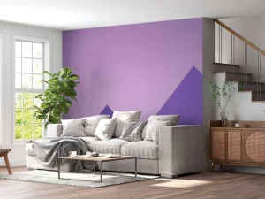 Online Paarse papierbergen fotobehang Kinderkamer | Babykamer