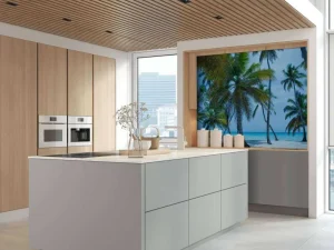 Discount Palmbomen op een Caribisch eiland fotobehang Bloemen