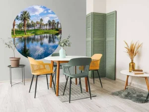 Discount Palmbomen op een golfbaan fotobehang Sport