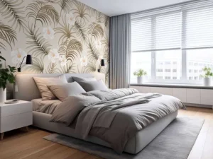 Sale Palmboombladeren en bloemen Bloemen