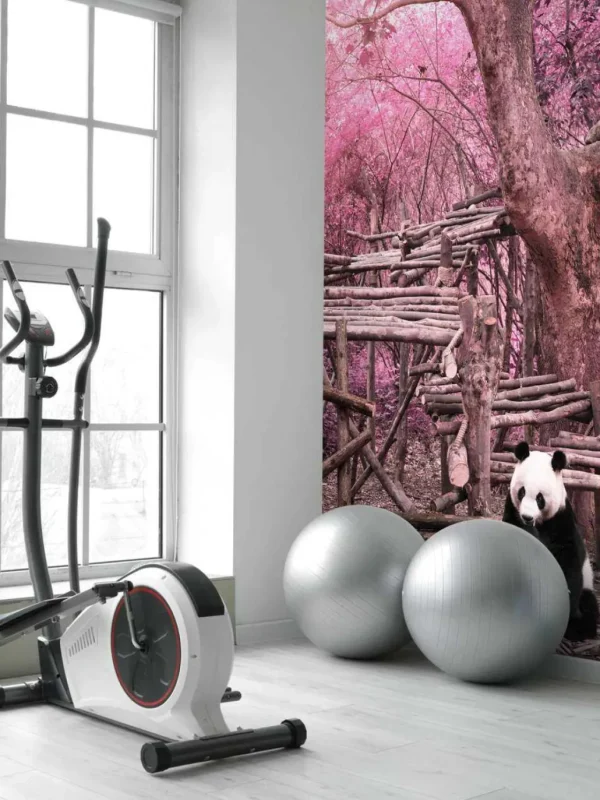Outlet Panda eet bamboe fotobehang Dieren