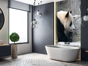 Discount Panda in een dierentuin fotobehang Dieren