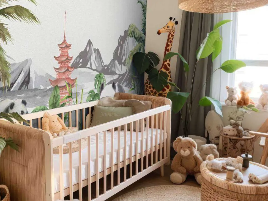pandas_in_bamboo_jungle_3.webp Sale Panda's in bamboo jungle Kinderkamer