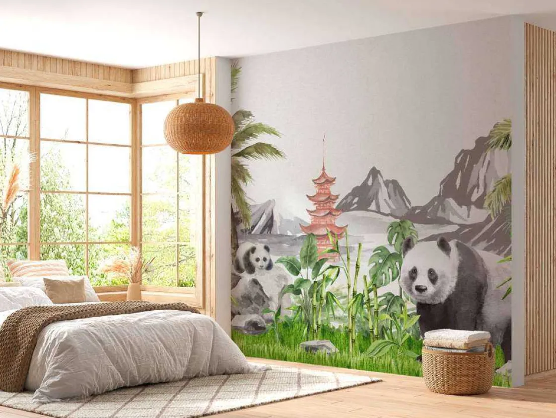 pandas_in_bamboo_jungle_8.webp Sale Panda's in bamboo jungle Kinderkamer