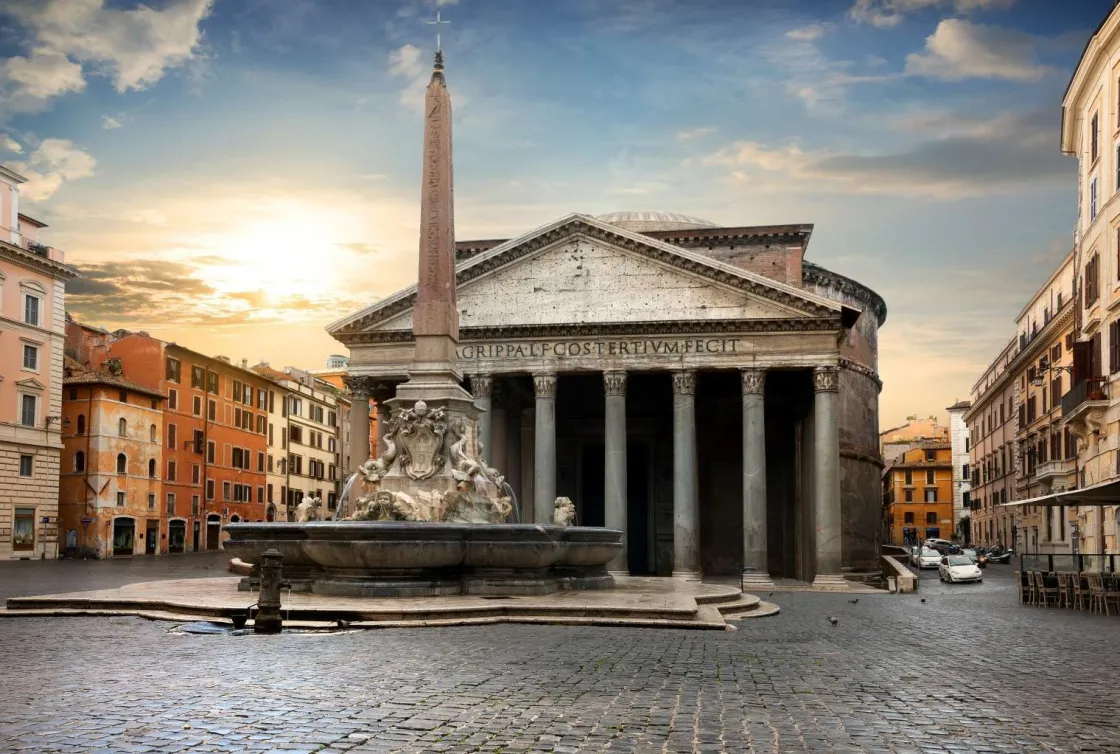 pantheon_in_rome_bij_zons_0.webp Discount Pantheon in Rome bij zonsondergang fotobehang Architectuur