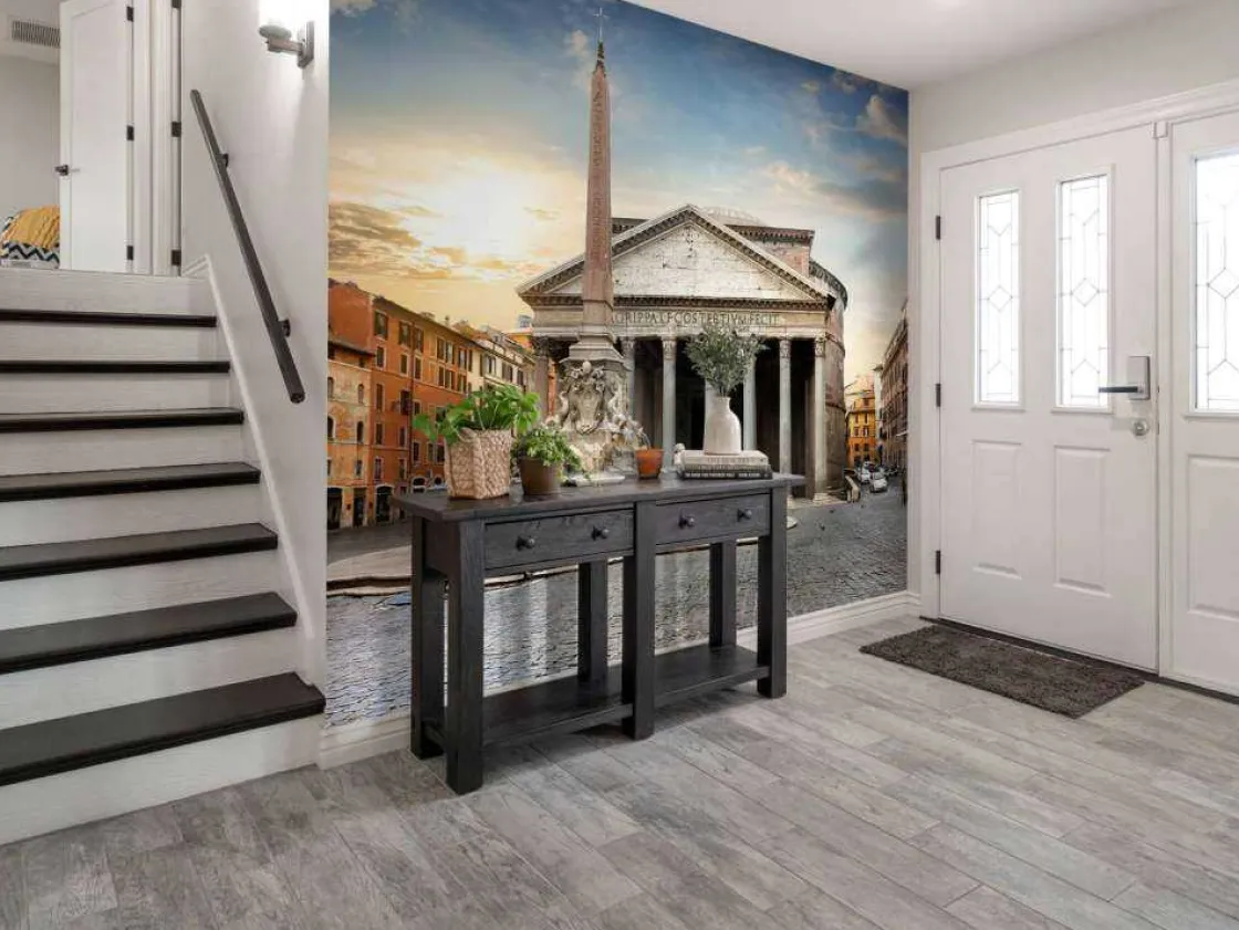 pantheon_in_rome_bij_zons_4.webp Discount Pantheon in Rome bij zonsondergang fotobehang Architectuur