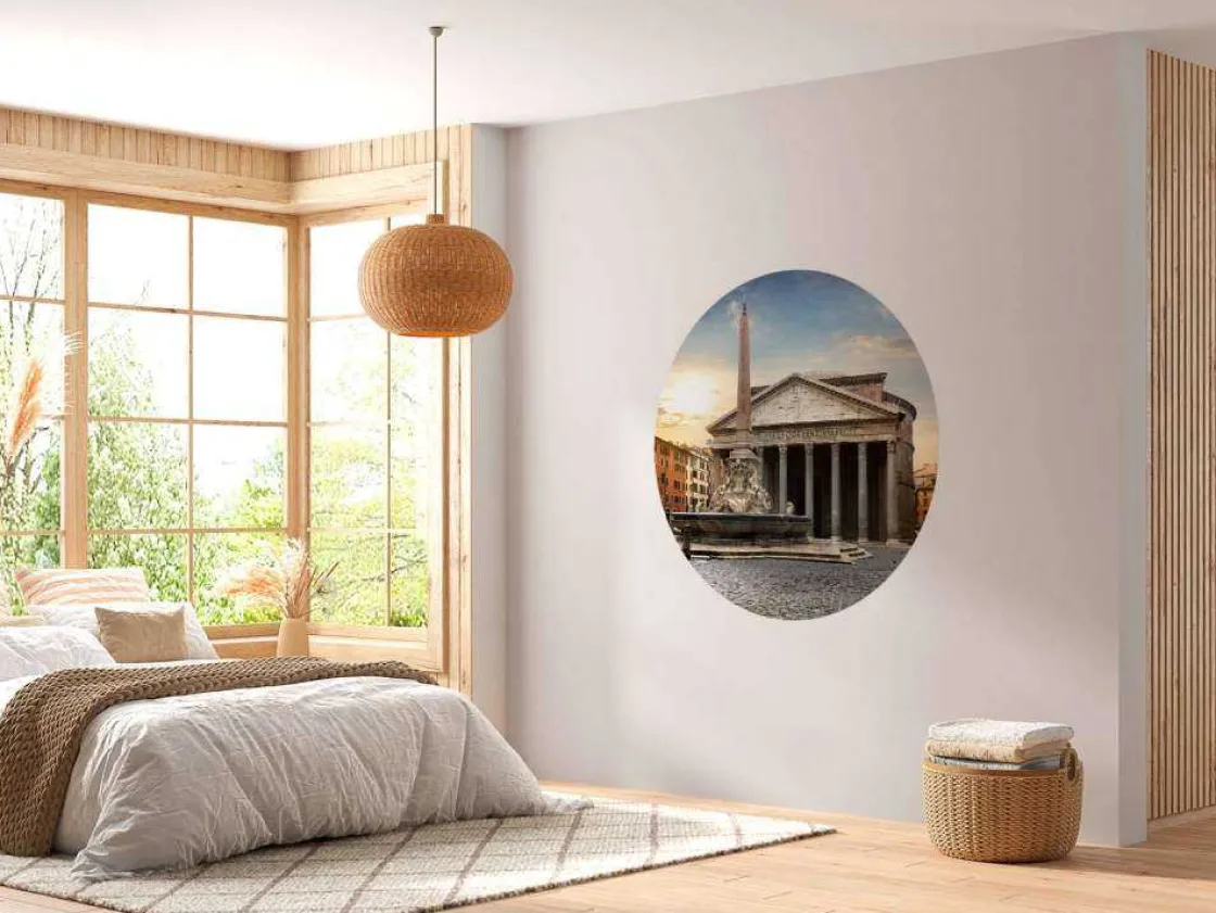 pantheon_in_rome_bij_zons_7.webp Discount Pantheon in Rome bij zonsondergang fotobehang Architectuur