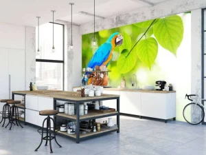 Online Papegaai in de zon fotobehang Dieren