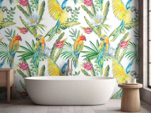 Fashion Papegaaien print fotobehang Tienerkamer | Dieren