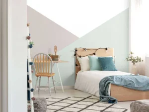 Outlet Pastelkleurige driehoeken Kinderkamer