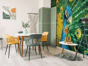 Fashion Pauw van dichtbij fotobehang Tienerkamer | Dieren