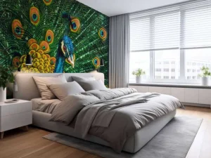 Fashion Pauw van dichtbij fotobehang Tienerkamer | Dieren