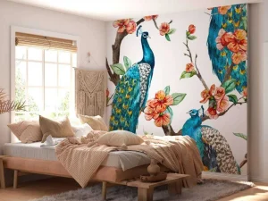 Sale Pauwen print fotobehang Dieren
