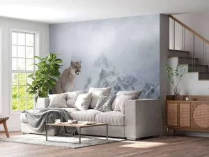 Fashion Poema in een winterlandschap fotobehang Dieren