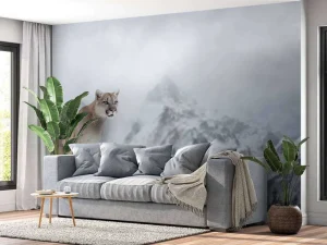 Fashion Poema in een winterlandschap fotobehang Dieren