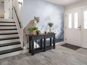 Fashion Poema in een winterlandschap fotobehang Dieren