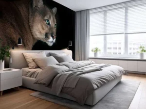 Sale Poema met een zwarte achtergrond fotobehang Dieren