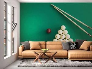 Fashion Pooltafel van bovenaf fotobehang Tienerkamer
