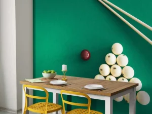 Fashion Pooltafel van bovenaf fotobehang Tienerkamer