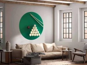 Fashion Pooltafel van bovenaf fotobehang Tienerkamer