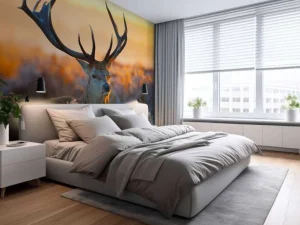 Discount Portret van een Hert (Edelhert) fotobehang Dieren