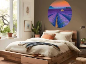 New Prachtig bloemenveld van lavendel fotobehang Bloemen