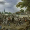 Outlet Prins Maurits en Frederik Hendrik op de paardenmarkt van Valkenburg fotobehang Kunst & Design