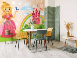 Sale Prinses bij een sprookjeskasteel fotobehang Kinderkamer