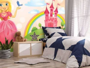 Sale Prinses bij een sprookjeskasteel fotobehang Kinderkamer