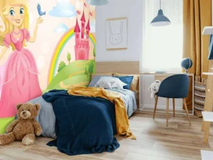 Sale Prinses bij een sprookjeskasteel fotobehang Kinderkamer