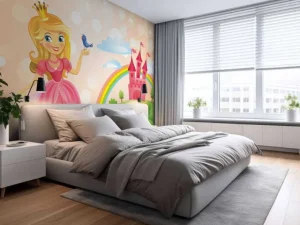 Sale Prinses bij een sprookjeskasteel fotobehang Kinderkamer