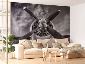 Best Propeller van een vintage vliegtuig fotobehang Tienerkamer | Transport