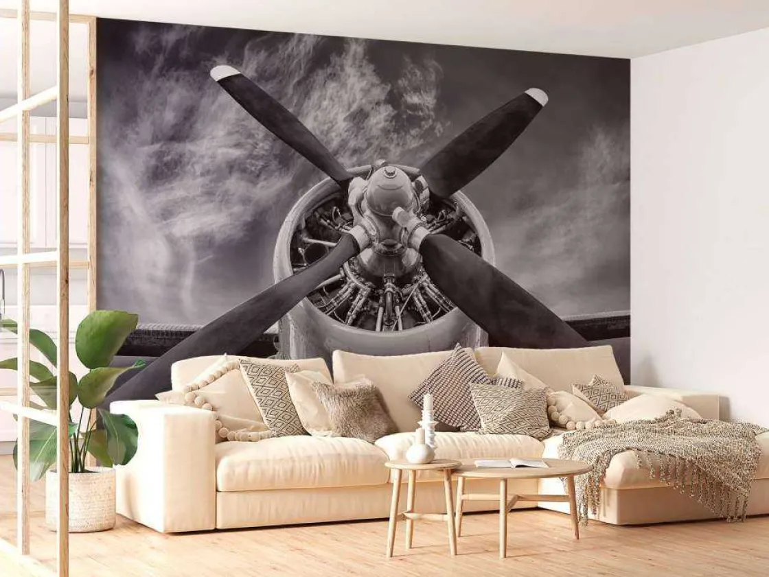 propeller_van_een_vintage_10.webp Best Propeller van een vintage vliegtuig fotobehang Tienerkamer | Transport