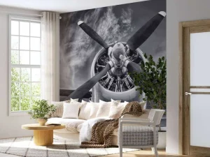 Best Propeller van een vintage vliegtuig fotobehang Tienerkamer | Transport